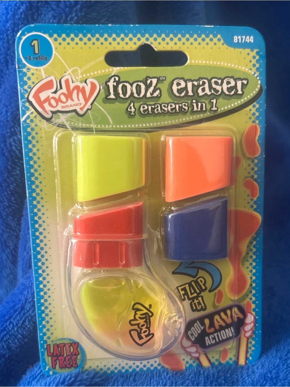 Foohy fooZ Eraser set with cool lava action!